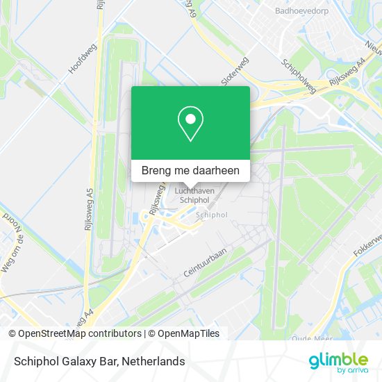 Schiphol Galaxy Bar kaart