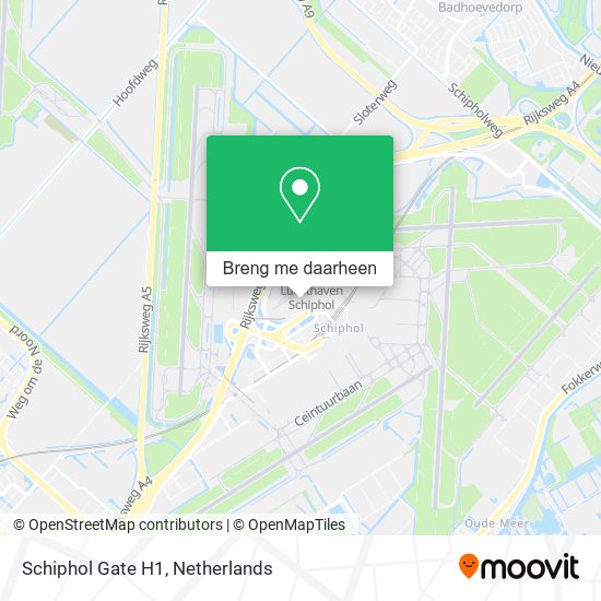 Schiphol Gate H1 kaart