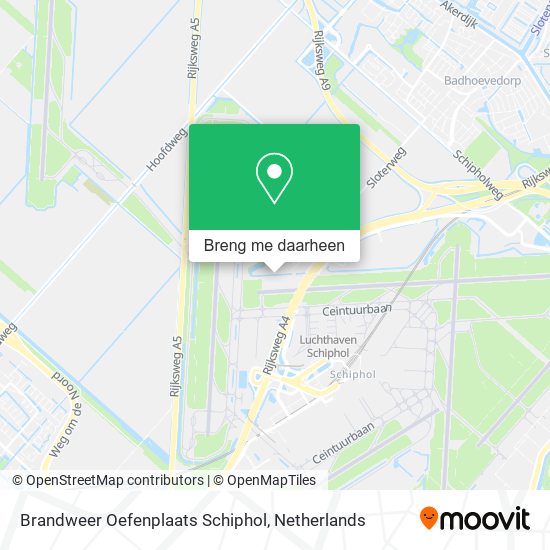 Brandweer Oefenplaats Schiphol kaart