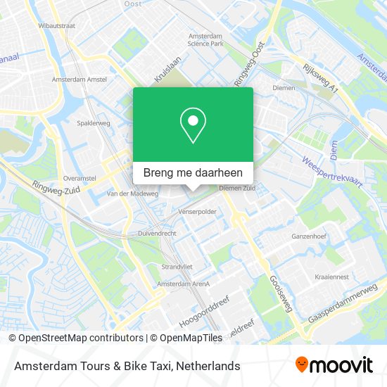 Amsterdam Tours & Bike Taxi kaart