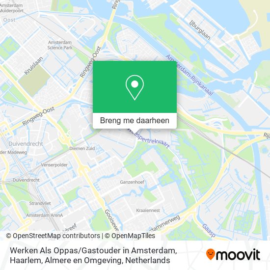 Werken Als Oppas / Gastouder in Amsterdam, Haarlem, Almere en Omgeving kaart