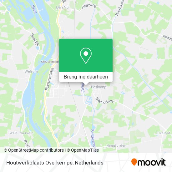 Houtwerkplaats Overkempe kaart