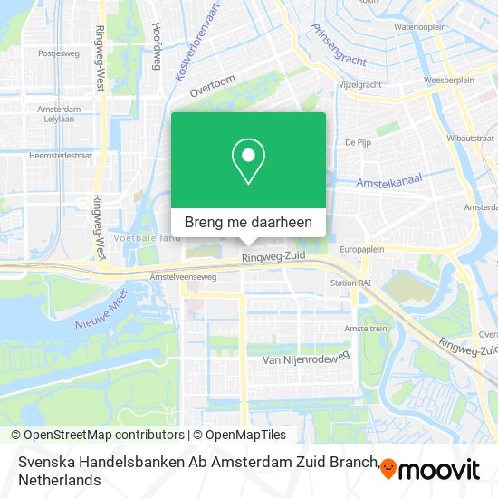Svenska Handelsbanken Ab Amsterdam Zuid Branch kaart