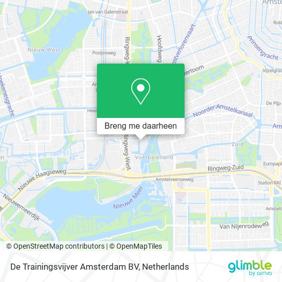 De Trainingsvijver Amsterdam BV kaart