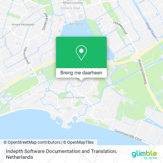 Indepth Software Documentation and Translation kaart