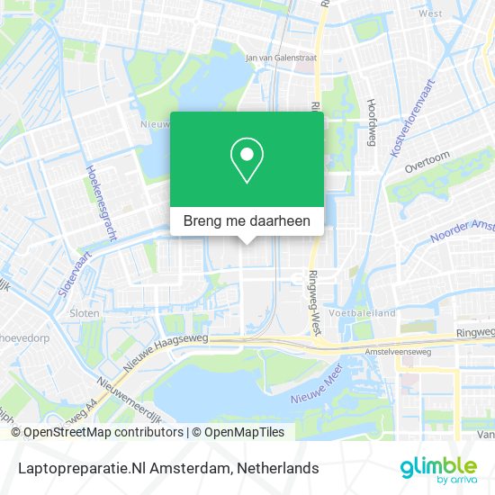 Laptopreparatie.Nl Amsterdam kaart