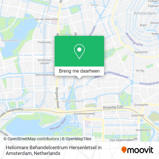 Heliomare Behandelcentrum Hersenletsel in Amsterdam kaart