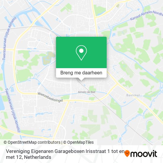 Vereniging Eigenaren Garageboxen Irisstraat 1 tot en met 12 kaart