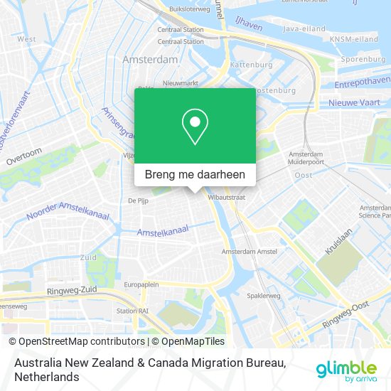 Australia New Zealand & Canada Migration Bureau kaart