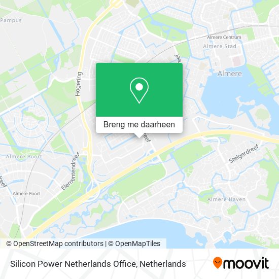 Silicon Power Netherlands Office kaart