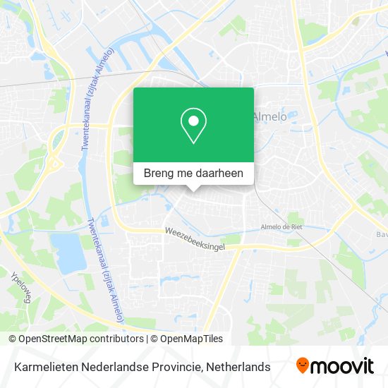 Karmelieten Nederlandse Provincie kaart