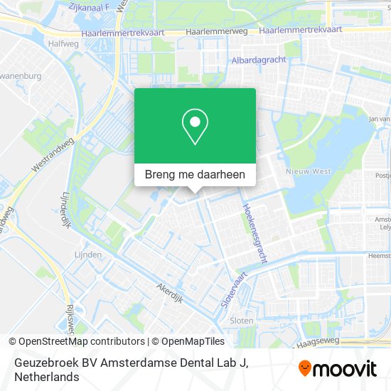 Geuzebroek BV Amsterdamse Dental Lab J kaart