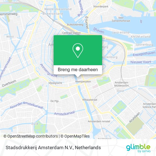 Stadsdrukkerij Amsterdam N.V. kaart