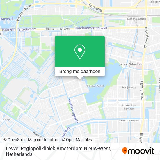 Levvel Regiopolikliniek Amsterdam Nieuw-West kaart