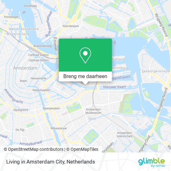 Living in Amsterdam City kaart