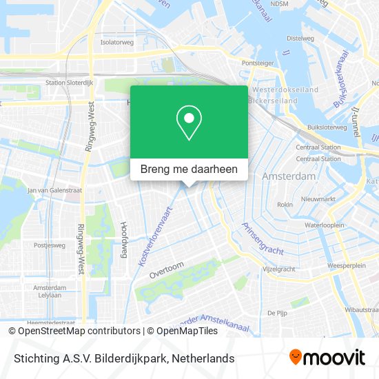 Stichting A.S.V. Bilderdijkpark kaart
