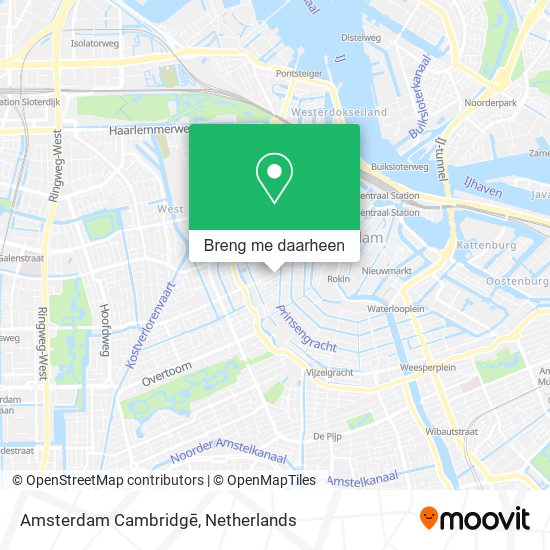 Amsterdam Cambridgē kaart
