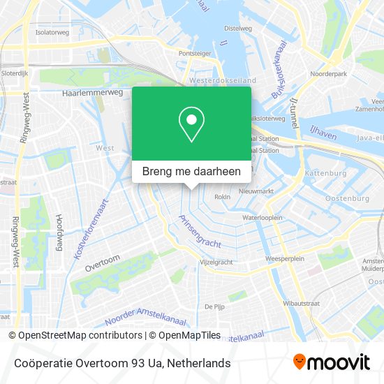Coöperatie Overtoom 93 Ua kaart