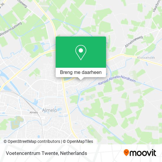 Voetencentrum Twente kaart