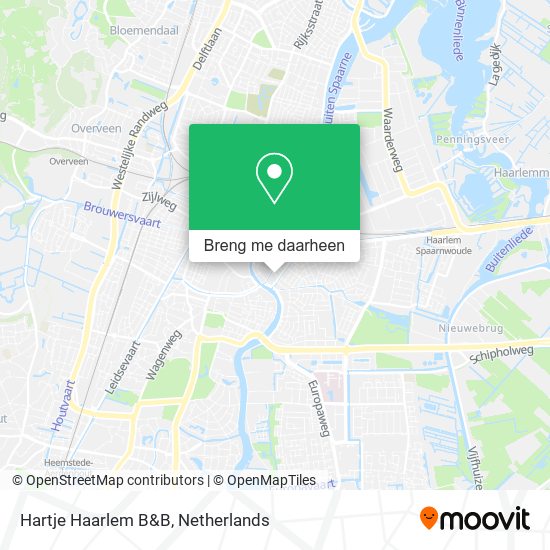 Hartje Haarlem B&B kaart