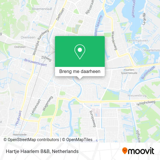 Hartje Haarlem B&B kaart