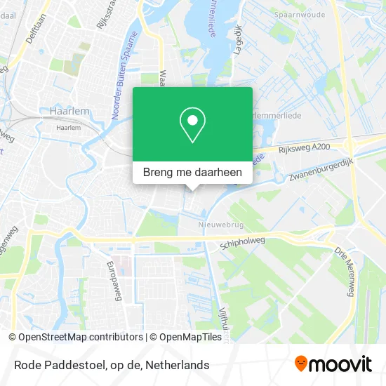 Rode Paddestoel, op de kaart