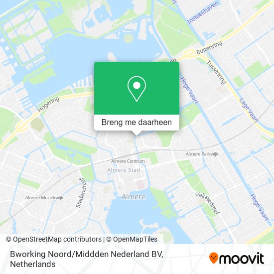 Bworking Noord / Middden Nederland BV kaart