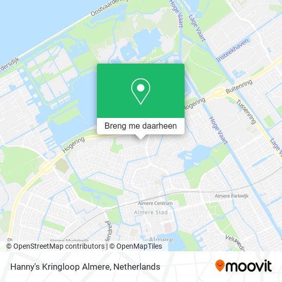 Hanny's Kringloop Almere kaart