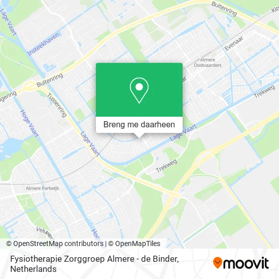 Fysiotherapie Zorggroep Almere - de Binder kaart