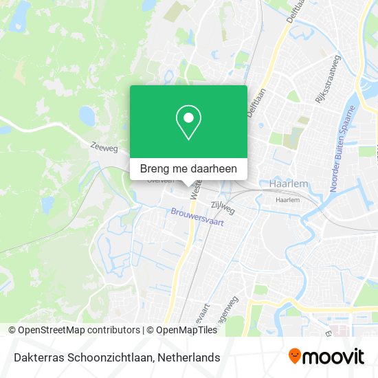 Dakterras Schoonzichtlaan kaart