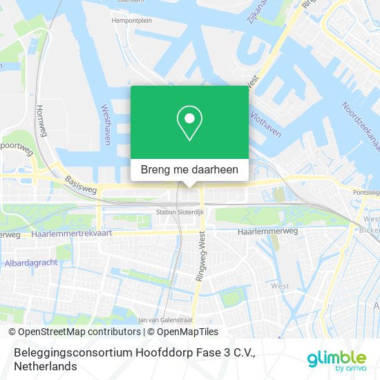 Beleggingsconsortium Hoofddorp Fase 3 C.V. kaart