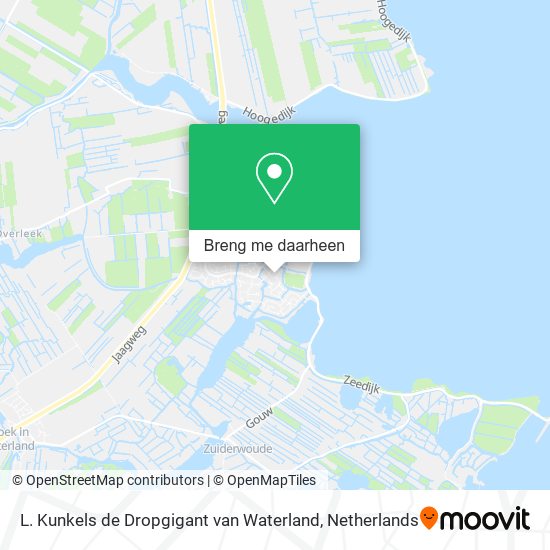 L. Kunkels de Dropgigant van Waterland kaart