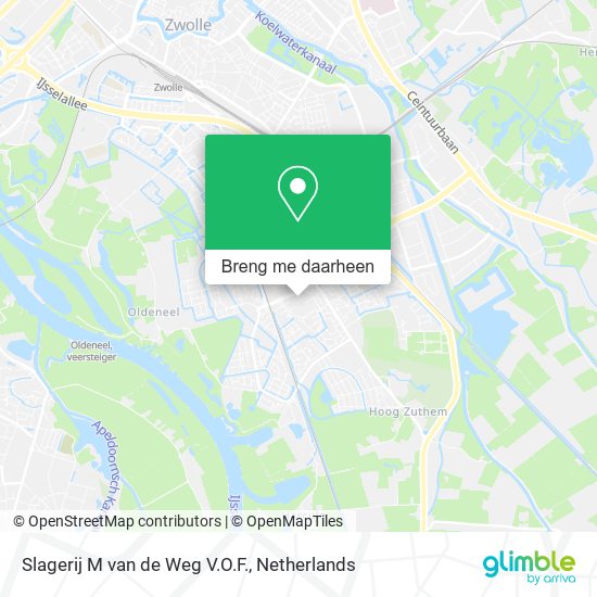 Slagerij M van de Weg V.O.F. kaart