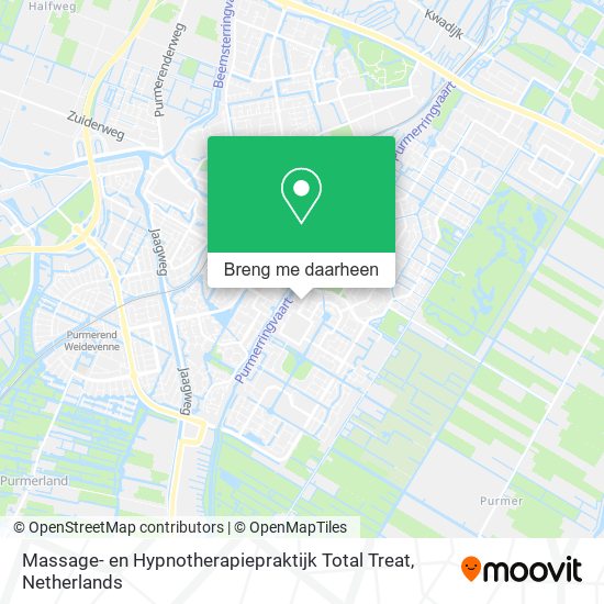 Massage- en Hypnotherapiepraktijk Total Treat kaart