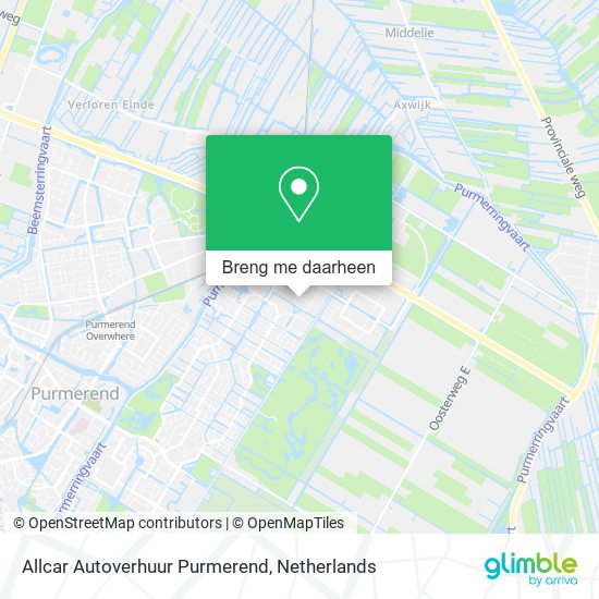 Allcar Autoverhuur Purmerend kaart