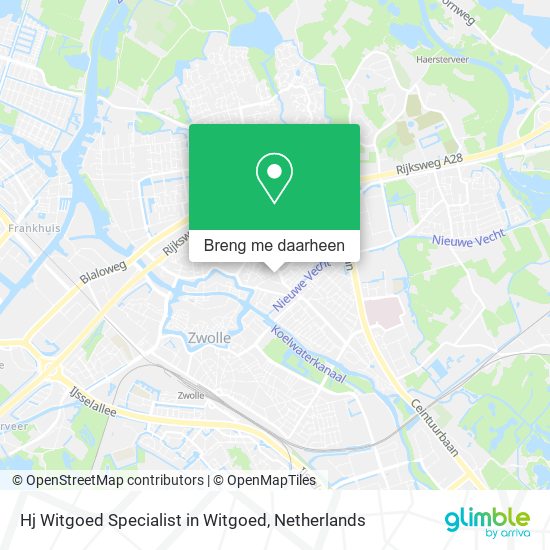 Hj Witgoed Specialist in Witgoed kaart