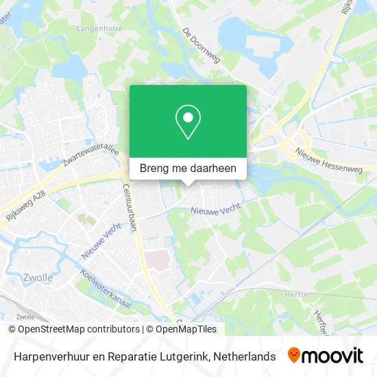 Harpenverhuur en Reparatie Lutgerink kaart