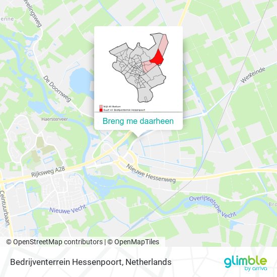 Bedrijventerrein Hessenpoort kaart