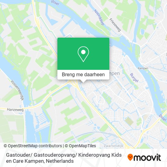 Gastouder/ Gastouderopvang/ Kinderopvang Kids en Care Kampen kaart