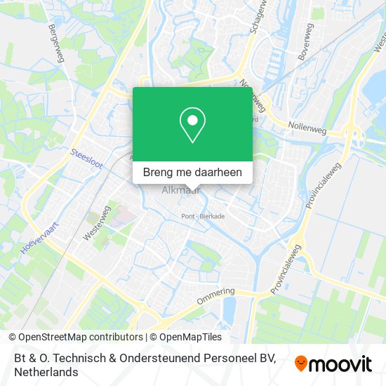 Bt & O. Technisch & Ondersteunend Personeel BV kaart