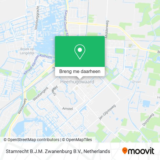 Stamrecht B.J.M. Zwanenburg B.V. kaart