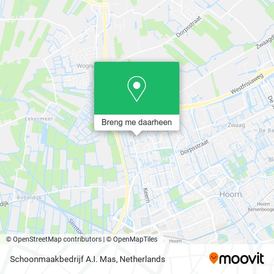 Schoonmaakbedrijf A.I. Mas kaart