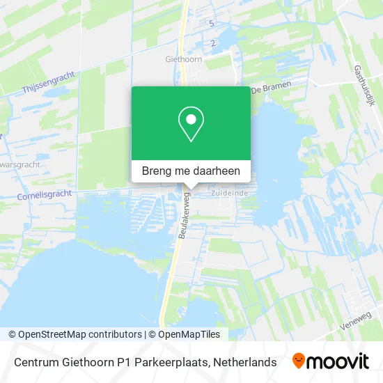 Centrum Giethoorn P1 Parkeerplaats kaart