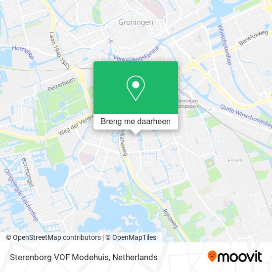 Sterenborg VOF Modehuis kaart