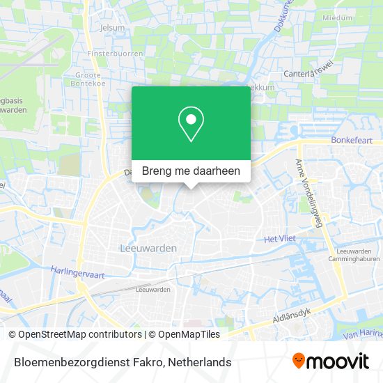 Bloemenbezorgdienst Fakro kaart