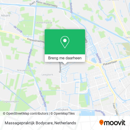 Massagepraktijk Bodycare kaart