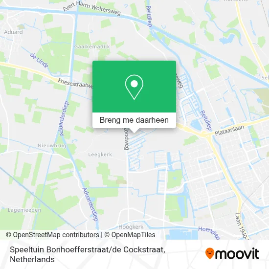 Speeltuin Bonhoefferstraat / de Cockstraat kaart