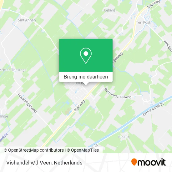 Vishandel v/d Veen kaart