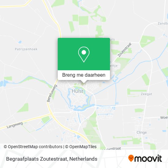 Begraafplaats Zoutestraat kaart