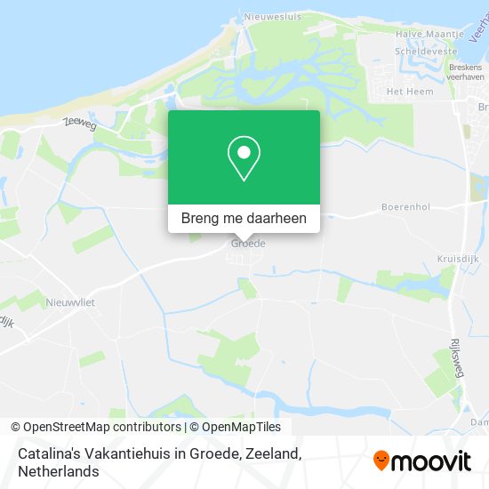 Catalina's Vakantiehuis in Groede, Zeeland kaart